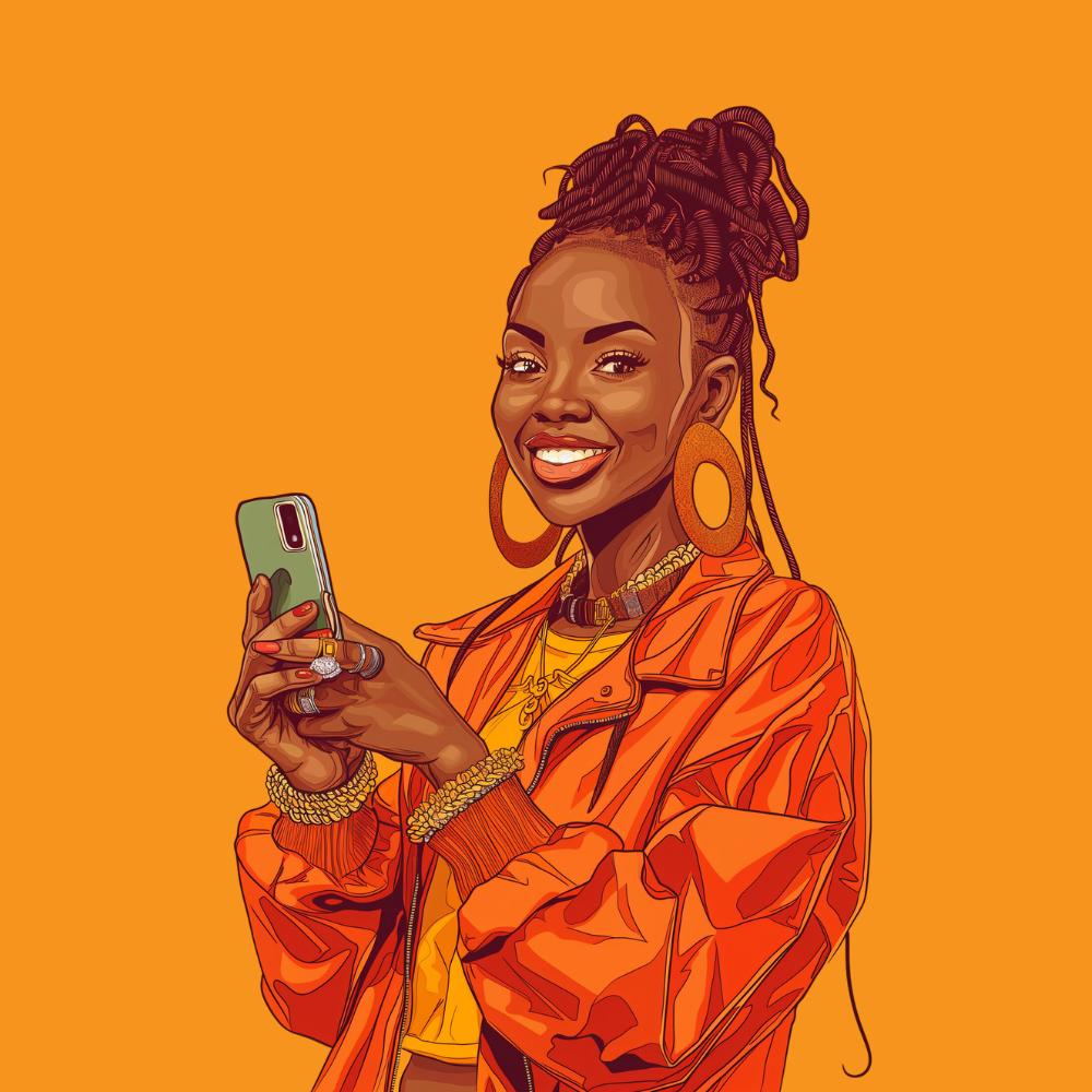 Young professional with afro